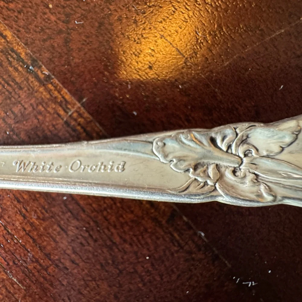 Oneida Community Silverplate Teaspoon – White Orchid 1953 Pattern